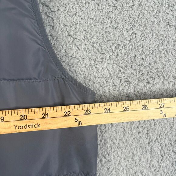 Vintage Eddie Bauer Puffer Vest Mens Medium Goose Down Outdoor Gray DISTRESSED - Picture 6 of 13